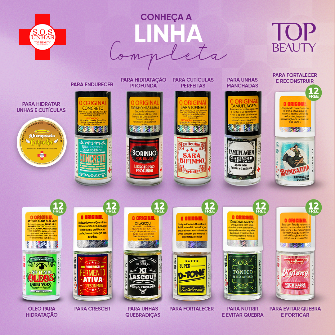 Base SOS Unhas Top Beauty - CONCRETO