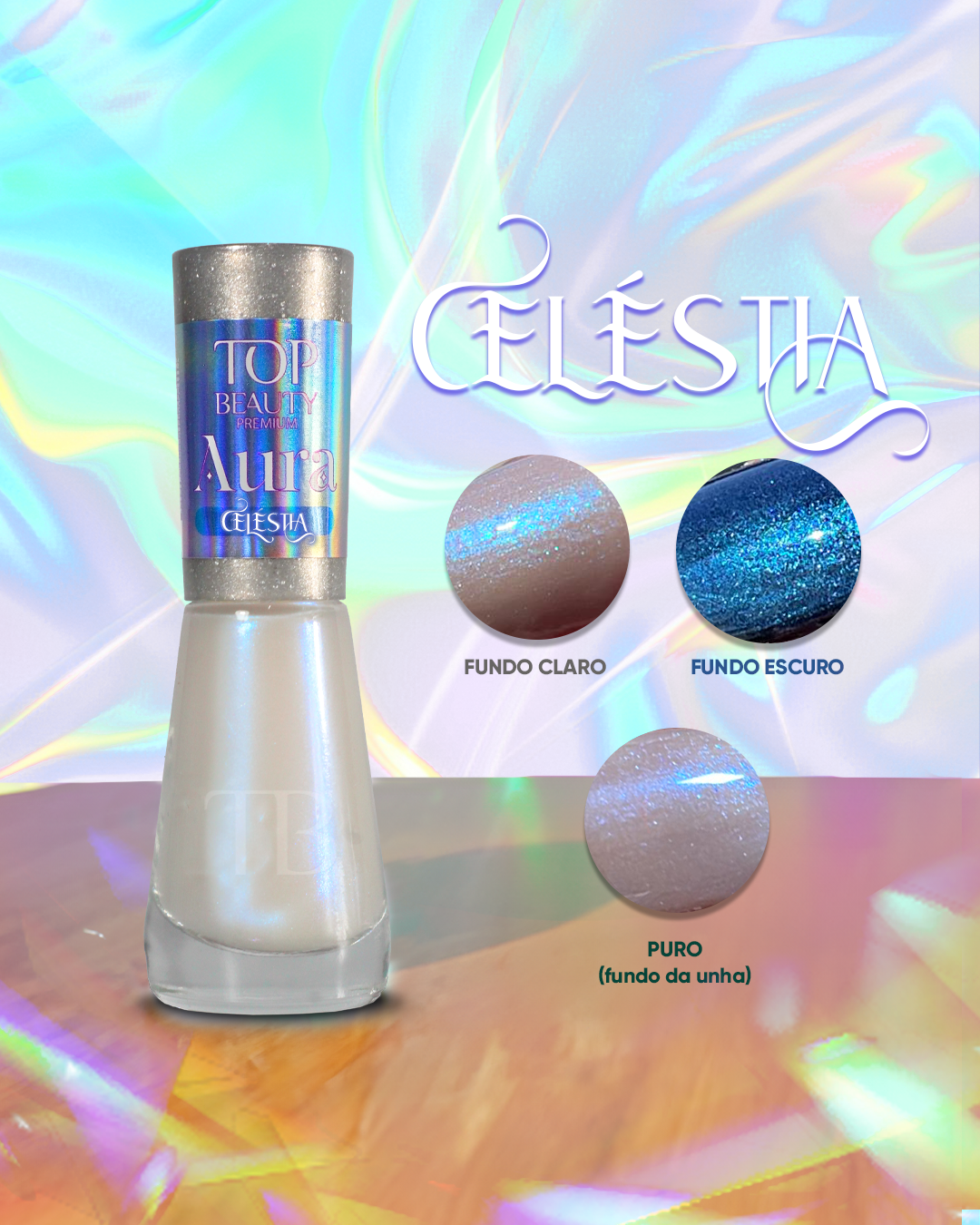 Esmalte Top Beauty Premium - AURA - CELÉSTIA
